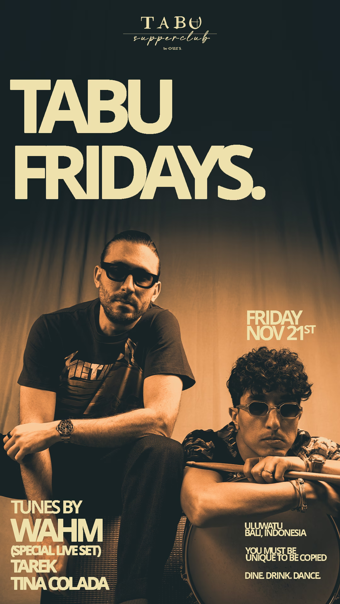 18th April Friday Tabu Events