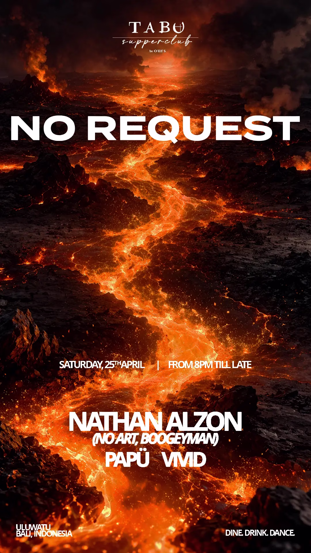 18th April Friday Tabu Events