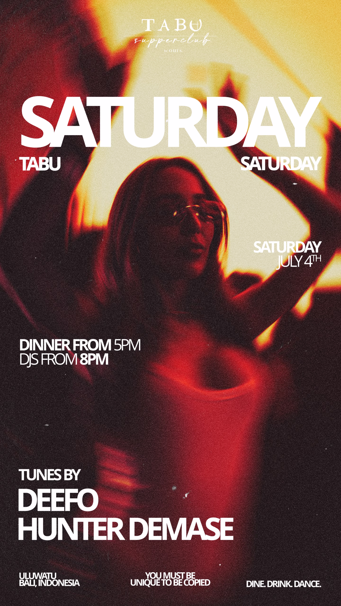 19th April Tina Colada Tabu Events